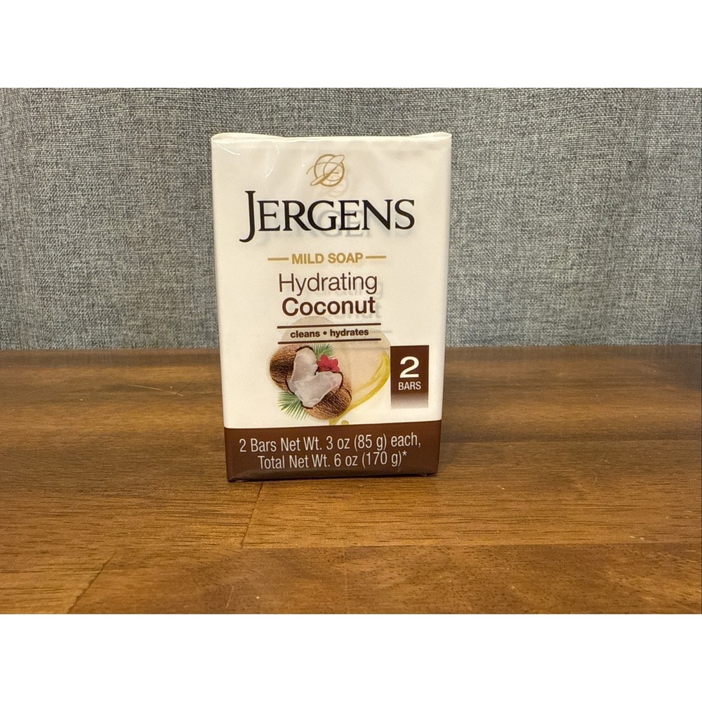 10 Bars‎ Jergens Hydrating Coconut Mild Soap 5 Packs With 2 Bars in Each 3oz New - Picture 7 of 7